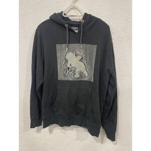 Prps black hoodie featuring a graphic of a cherub size medium